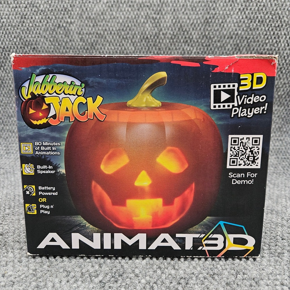 Jabberin Jack Pumpkin Animat3D Animated Talking Halloween Lantern Decoration